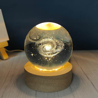 A variety of birthday gifts for men and women 3D carved crystal ball graduation gifts bedroom nightlight ornaments universe series