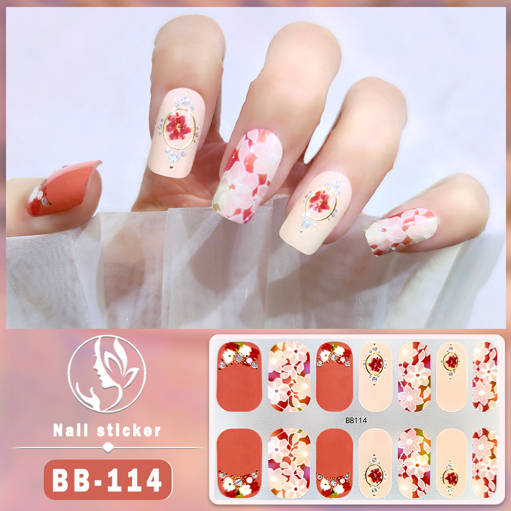 5D Nail Art Sticker Nail Sticker Touchable Stereo Nail Patch Crystal Nail Patch Small Fresh Free Baking Gel
