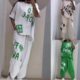 2024 Amazon Independent Station INS Best Selling Letter Printing Leisure Sports Women's suit Cross-border European and American Women's Wear
