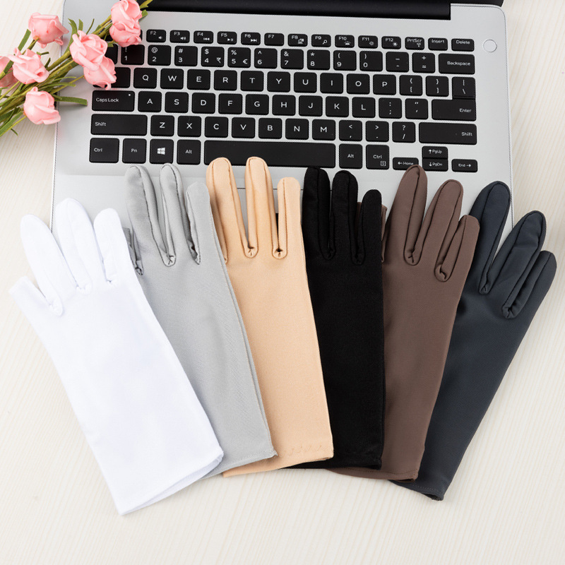 Dew Two-Finger Gloves Spring and Summer Sports Running Sunscreen Gloves Men and Women's Bike Sunscreen Thin Half-Finger Gloves
