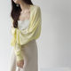 MZOMXO mulberry silk knitted cardigan for women 2024 Summer new batwing sleeve design sunscreen shawl for women