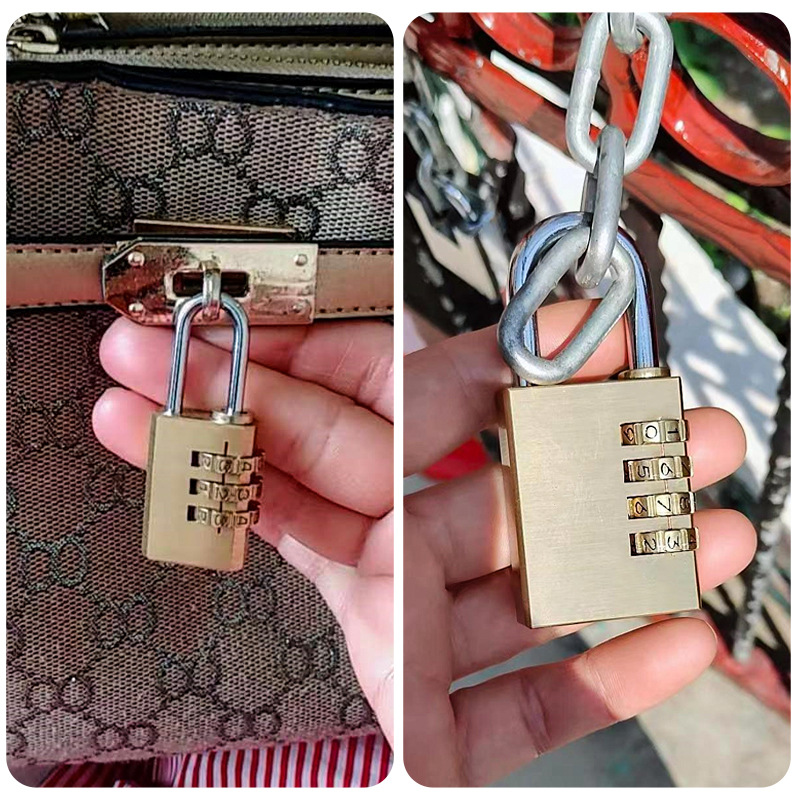 Copper combination lock wholesale mini luggage student home trolley gym locker luggage combination lock