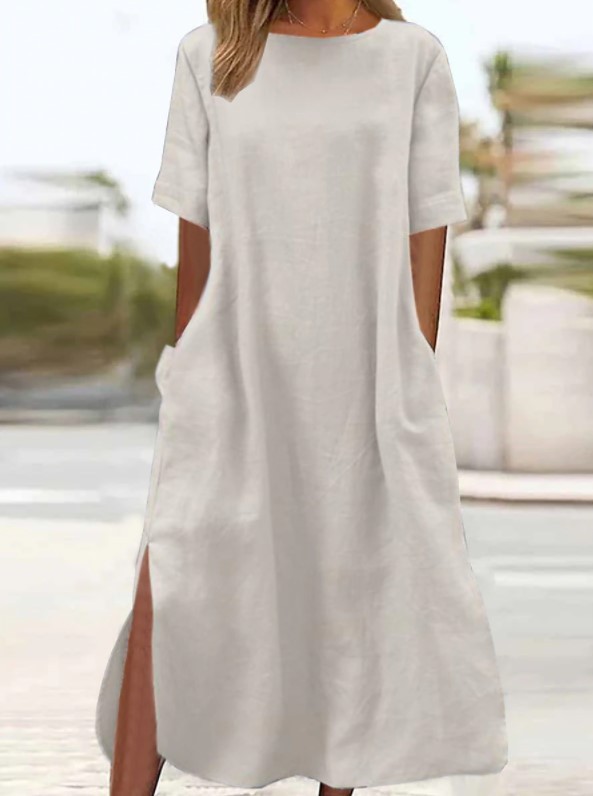 European and American Cross-border 2023 Foreign Trade Women's Large Size Long Casual Dress Women's Casual Long Dress