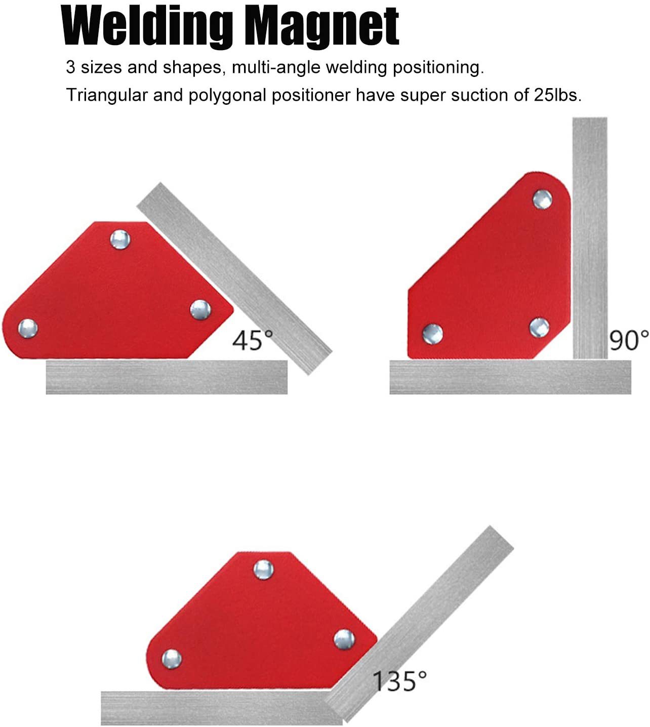 6pc strong magnetic welding locator electric welding auxiliary bracket magnetic iron absorption right angle magnet oblique angle multi-angle