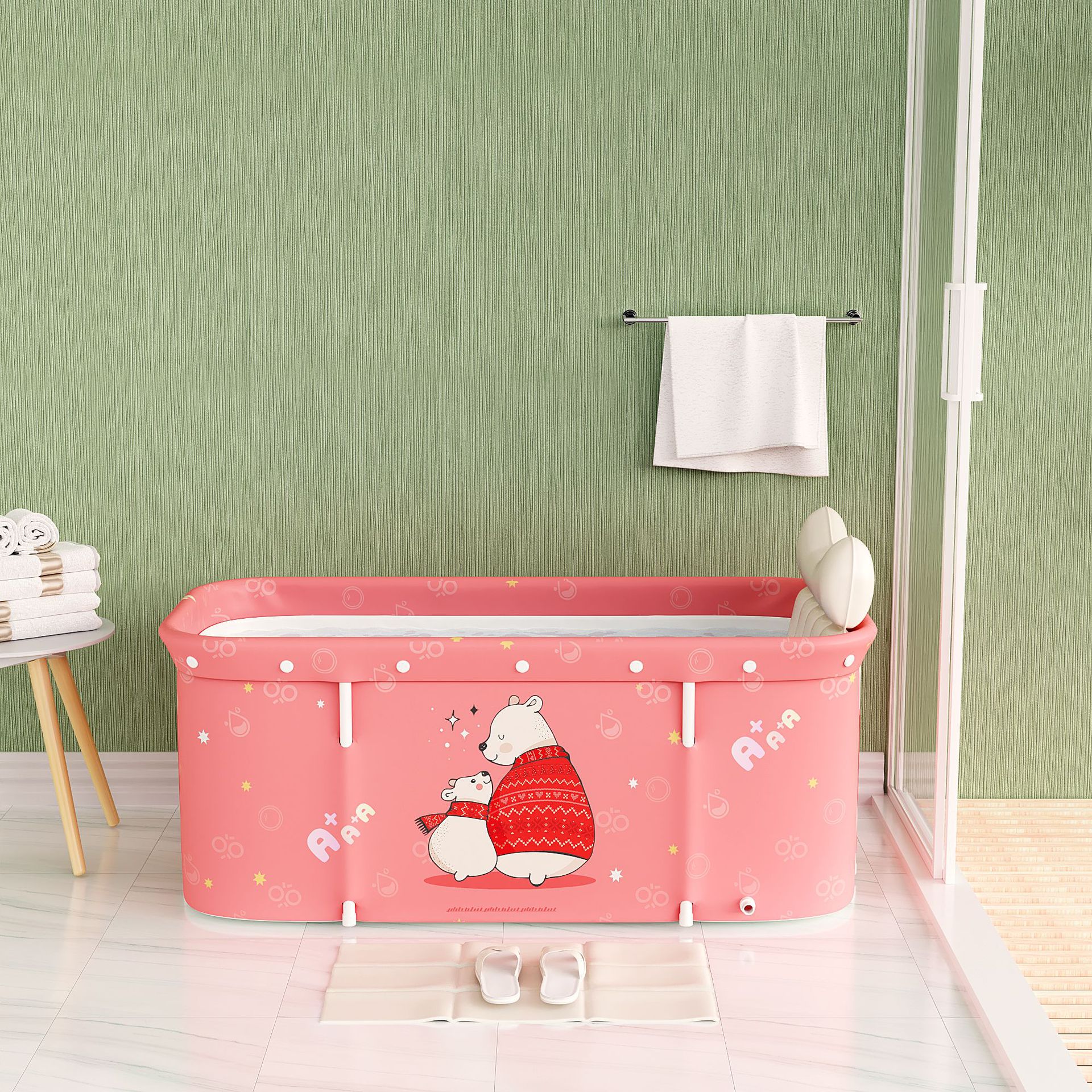 New Folding Bathtub Adult Bath Bucket Adult Foldable Bath Bucket Household Bath Sweat Steam Bath Bucket Cross-Border