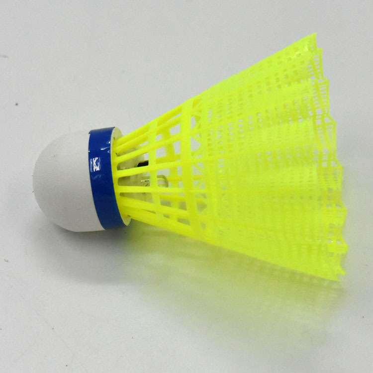 Luminous badminton plastic windproof room outdoor training nylon LED fluorescent lamp with light-emitting badminton