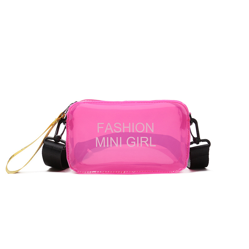 Wholesale Transparent Bag 2023 Summer New Fashionable Candy Color Jelly Bag Student Crossbody Shoulder Bag Bags