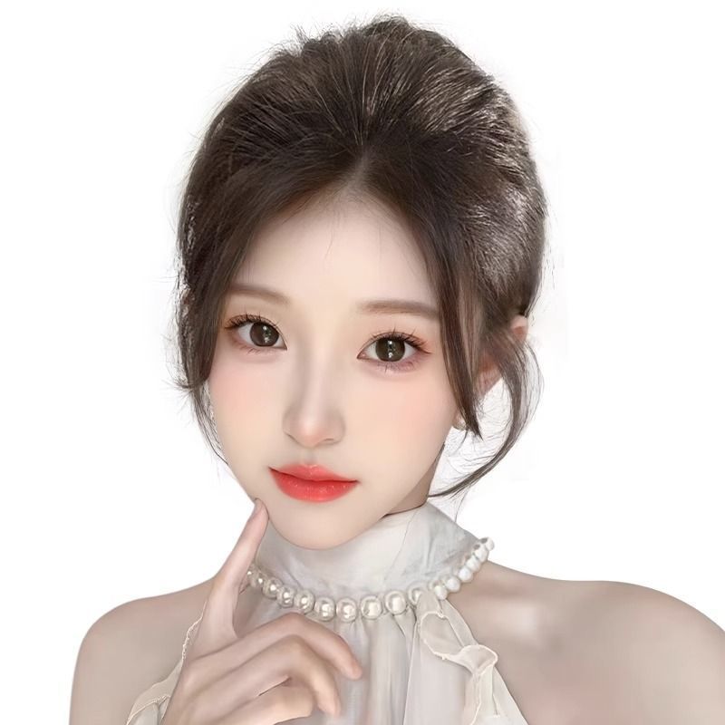 Hair pad female head simulation hair pad hair root fluffy artifact high Skull top hair increase volume can pad both sides of the head hair piece
