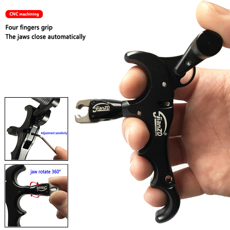 Metal spreader 360 ° rotating clamp adjustable four-finger grip aluminum alloy composite bow accessories manufacturer