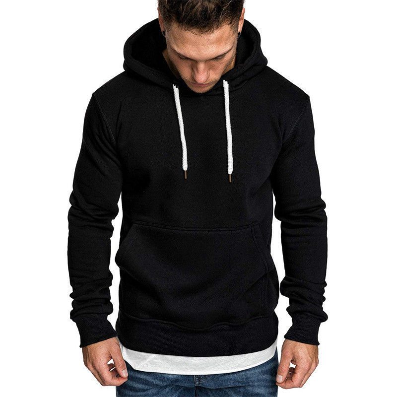 Foreign trade 2023 Amazon new men's solid color hooded pullover men's sweater cross-border foreign trade AliExpress wish