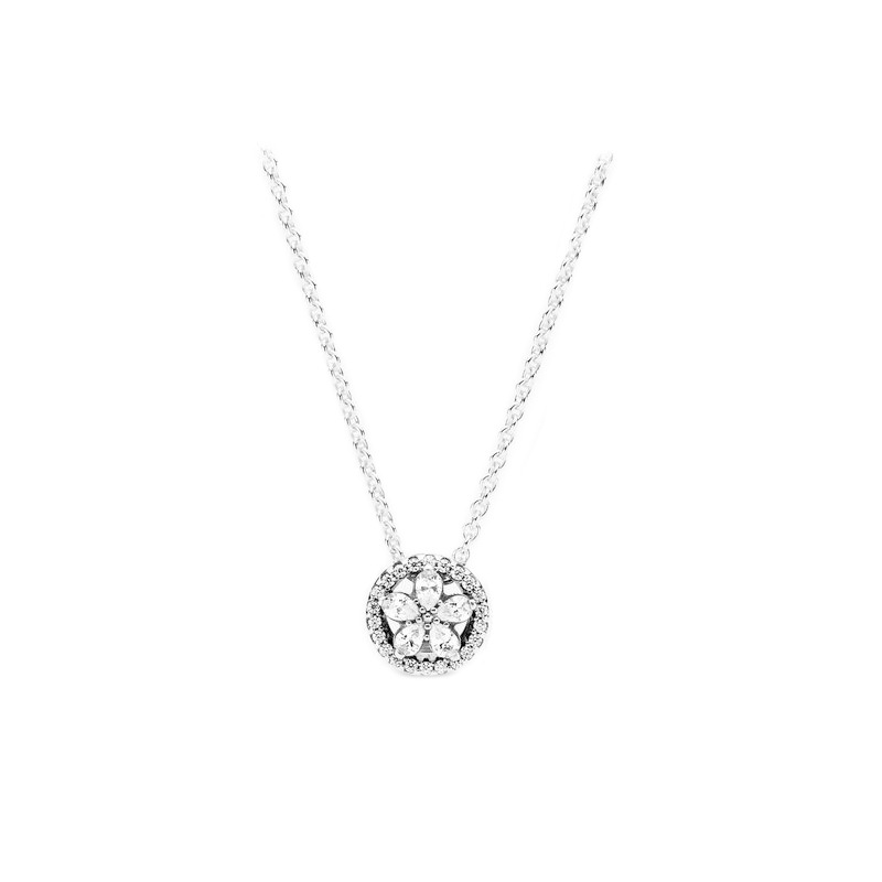 Factory direct Van Pandora Di copper sparkling snowflake Earth pumpkin car necklace DIY basic clavicle chain