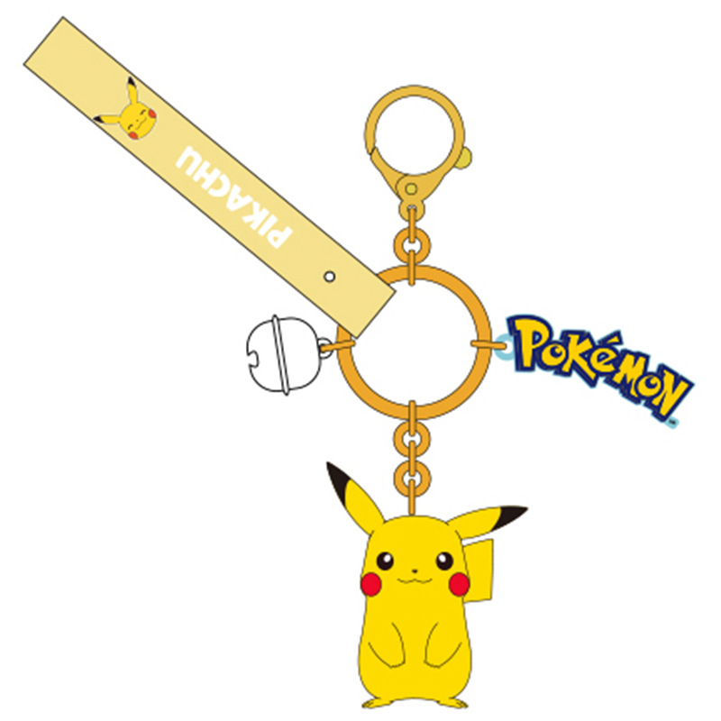 Langbowang genuine Bao Ke Meng Pikachu keychain female male cute trendy Cartoon Doll car bag pendant