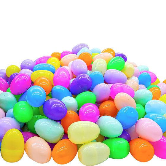 Easter eggshell egg plastic opening decoration twisted egg egg shell 4*6CM small egg shell plastic egg shell