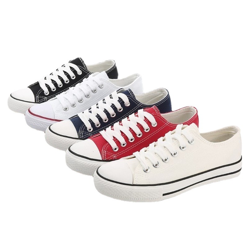 2024 New Four Seasons Canvas Shoes Men's and Women's High and Low Top Youth Trendy All-match Casual Student Board Shoes Couple's Running Shoes