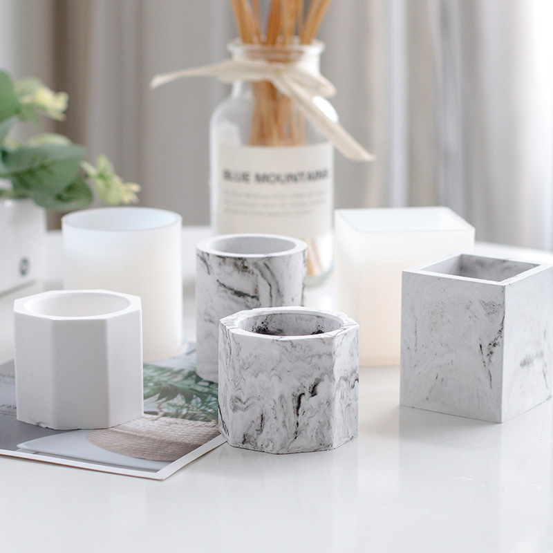 Meimu Er diy Aromatherapy Gypsum Enlargement Stone Candle Cup Mold Aromatherapy Candle Gypsum Cup Silicone Mold