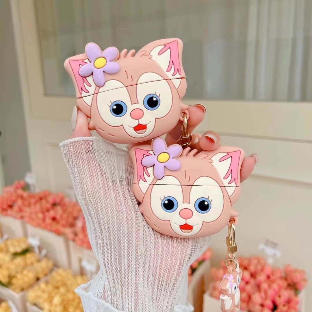 Creative cartoon Big Head Fox for AirPods 3 generation Apple wireless Bluetooth earphone set 1/2/Pro3 soft shell