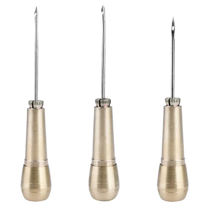 Copper awl throwthrough drill shoe leather tool set shoe repair shoe hook straight hook awl needle wholesale