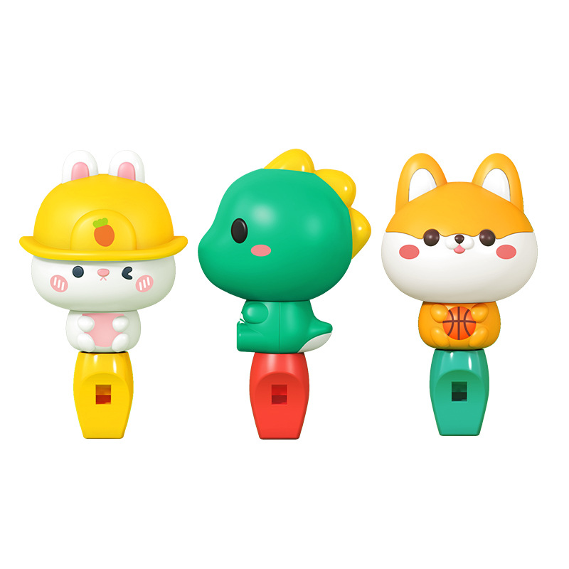 Cartoon children's whistle with lanyard small trumpet blowing suspended ball water bird whistle toy musical instrument exercise vital capacity