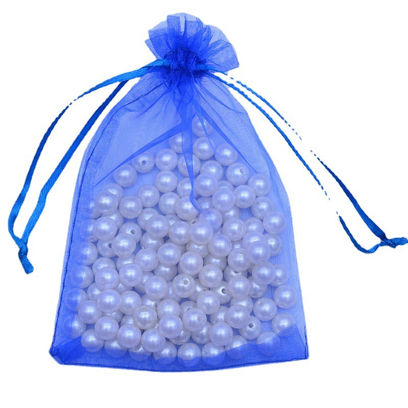 White gauze organza bag pearl jewelry cosmetic girdle gauze bag solid color candy gift bag spot wholesale