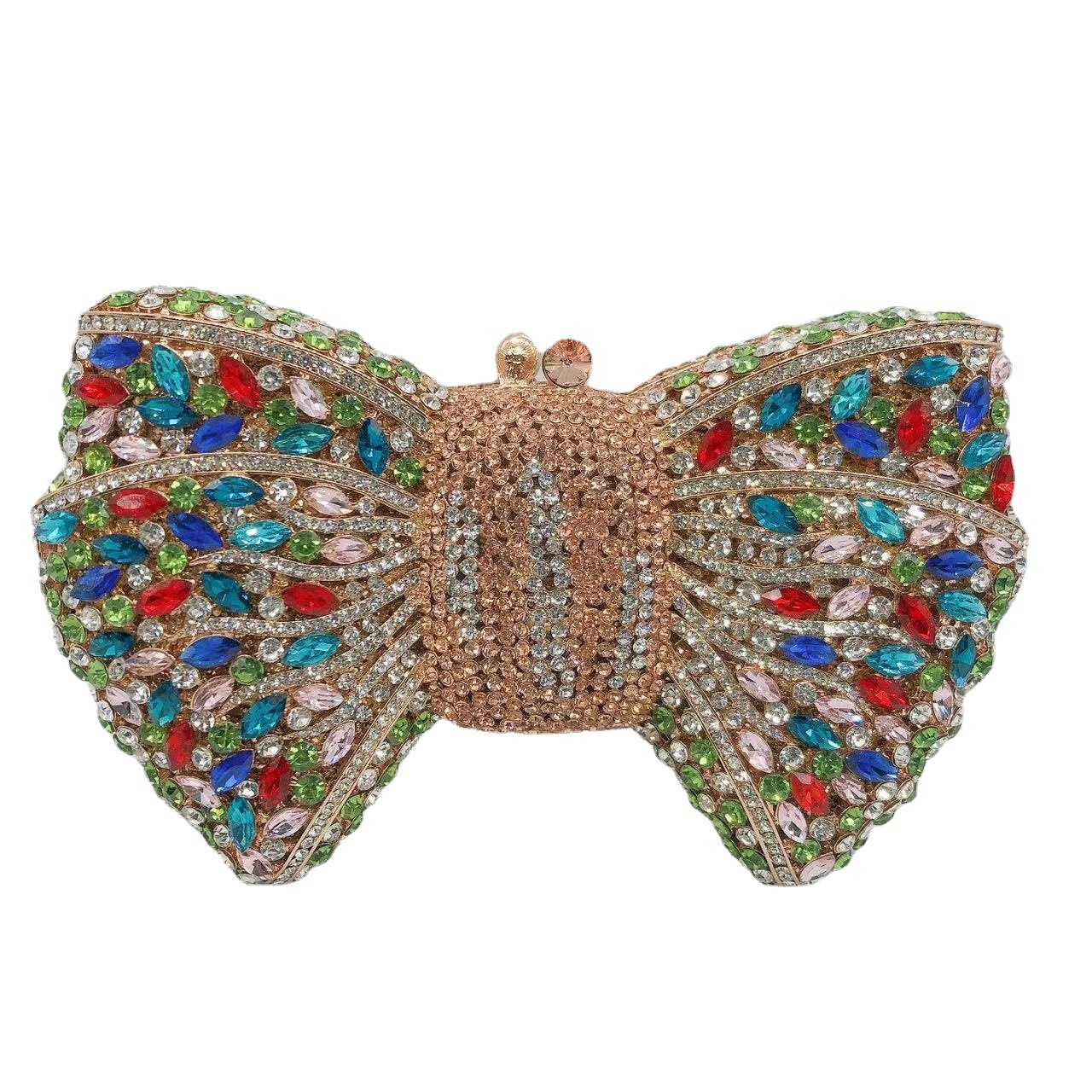 Bow Diamond Evening Bag European and American Banquet Dress Rhinestone Hand Bag New Bow Clutch Purse
