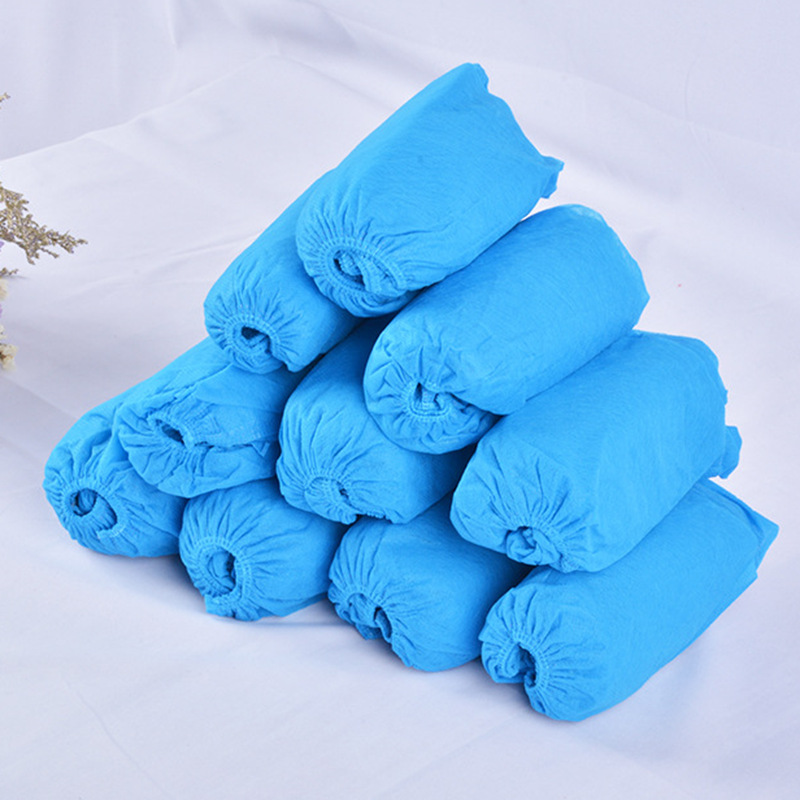 Disposable non-woven shoe cover foot cover household indoor computer room school unit dust-proof non-slip breathable factory wholesale
