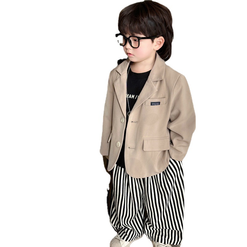 Children's Suits  Spring and Autumn New Boys Korean Tops Casual Trendy Handsome Dresses Small Suits