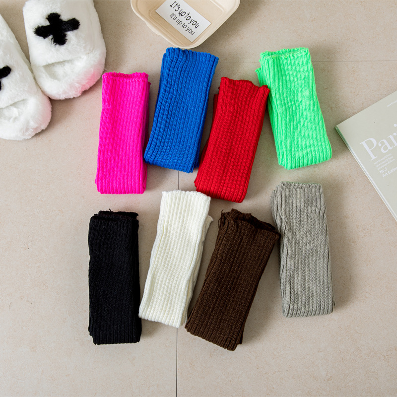 socks calf pile socks autumn and winter wool Halloween dress up party fluorescent color knitted socks leg cover