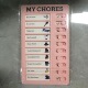 My Chores Pink Color Card