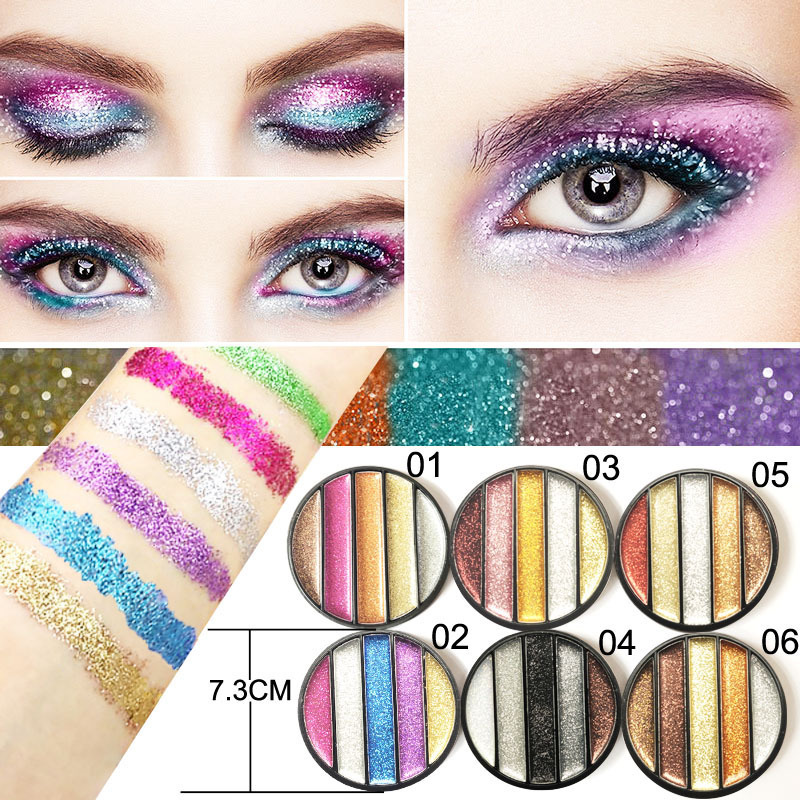 Cross-border dedicated to CmaaDu 15-color diamond sequins eye shadow plate shiny glitter powder high-gloss eye shadow Europe and the United States foreign trade