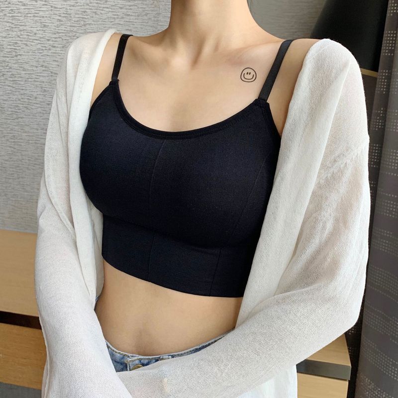 爆発スタイルのセクシーな背中の開いた Bralette 胸パッドラップ胸チューブトップシームレスな女性学生ベストスパイシーガール 646|undefined