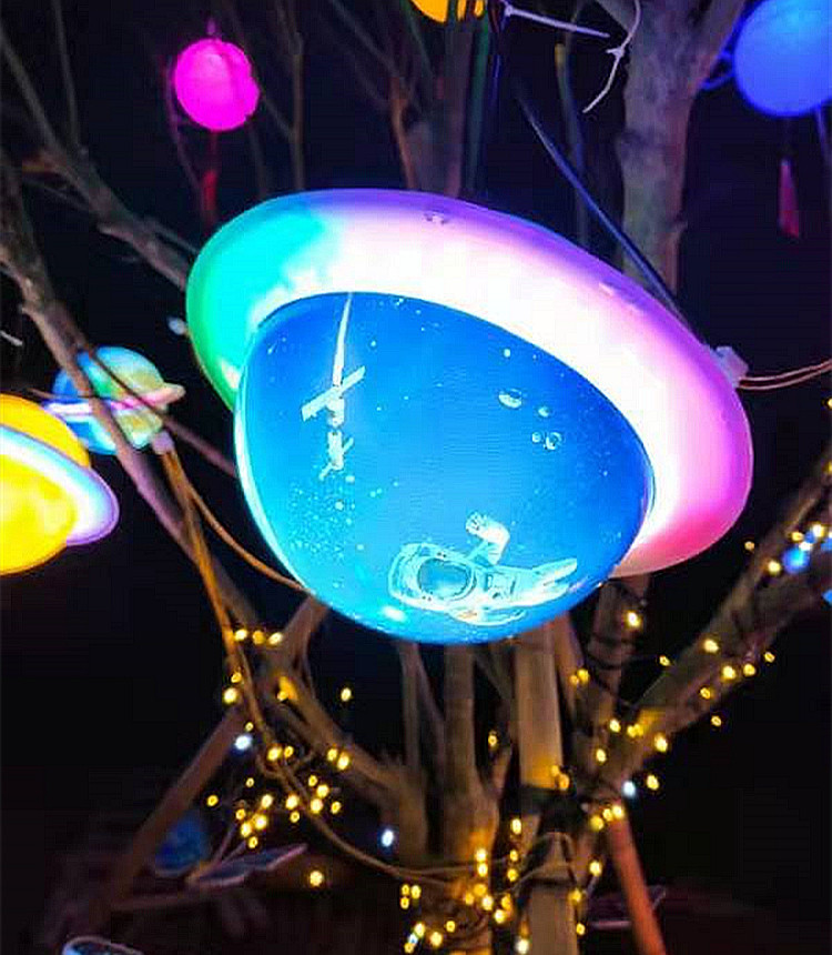 Led colored lights outdoor hanging tree lights starry sky luminous ceiling lights Shopping Mall road lighting decorative lights factory direct supply