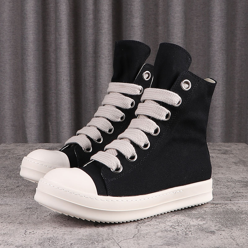 D801 high-top canvas milk-scented thick-soled thick-soled sneakers for women ro shoes men's winter autumn and winter new style with thick shoe holes