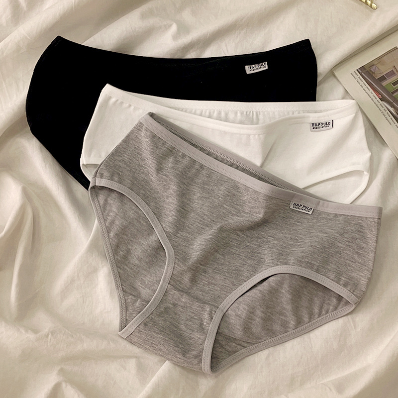 Panties ladies cotton wholesale A001 ladies underwear solid color girl briefs low waist cotton underwear female students