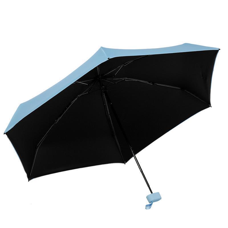 Flat 60% Fold Sun Umbrella Women's Sun Protection Umbrella Sunny and Rain Dual-Use Manual Mini Folding Umbrella Customized