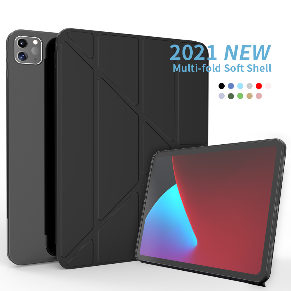 iPad Pro 2024 Protective Case for ipadpro11 Protective Case Silicone Vertical Screen Y-Folding Drop-Resistant Air4 Set