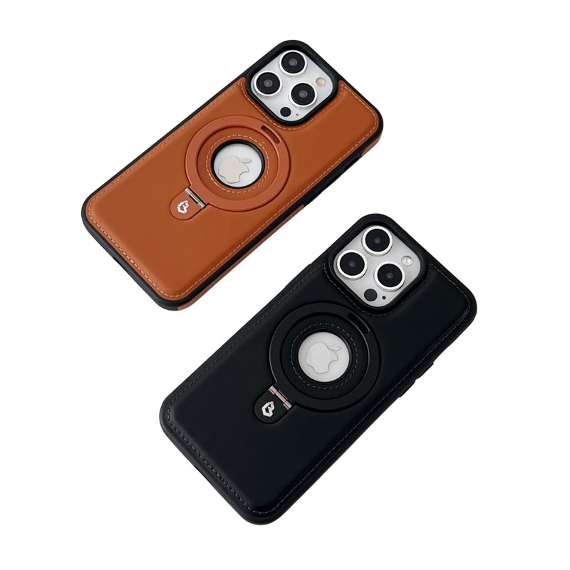 リークビジネス革カバー適用アップル16promax携帯ケース付属スタンドiPhone15高級皮質16|undefined