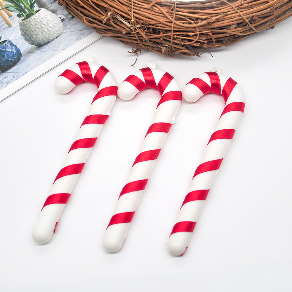 Christmas tree decoration pendant Christmas red and white blow-molded crutches colorful candy crutches Christmas pendant ornaments