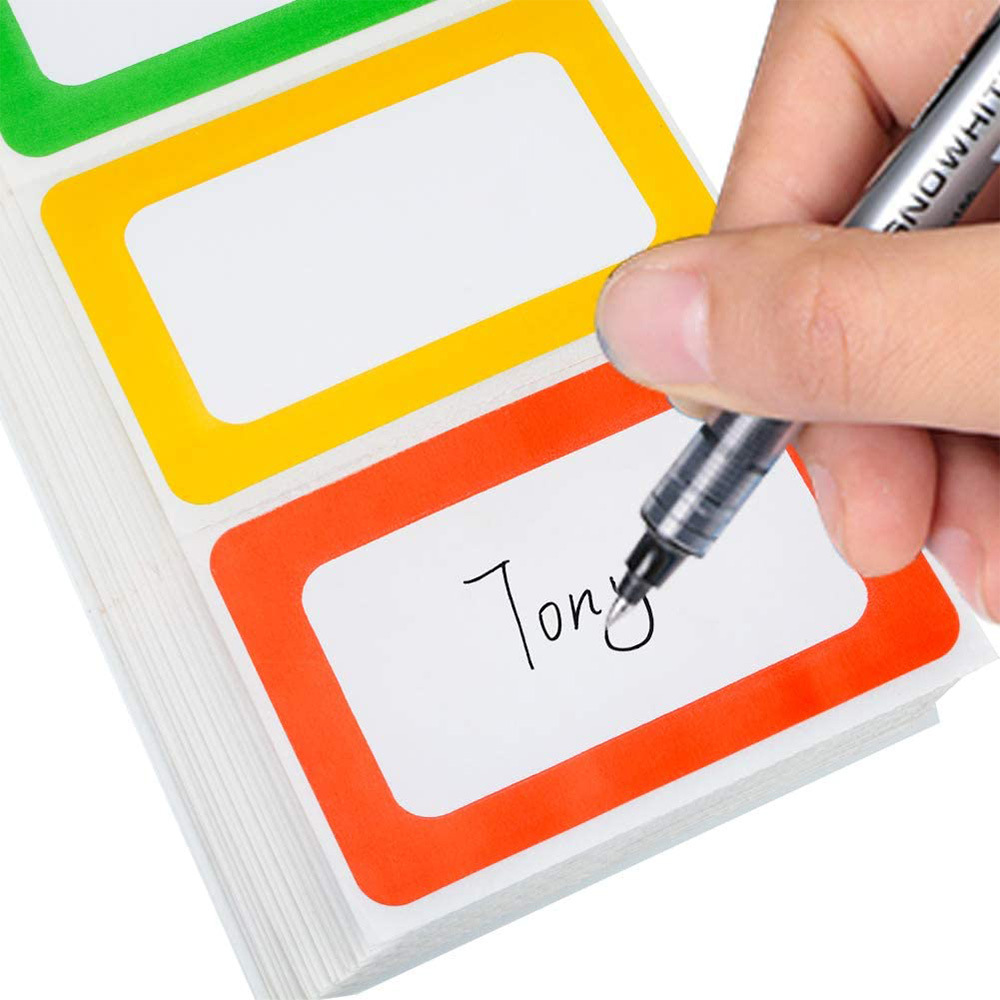 four-color-name-labels-printable-writable-stickers-universal-colorful-item-non-drying-adhesive-200pcs