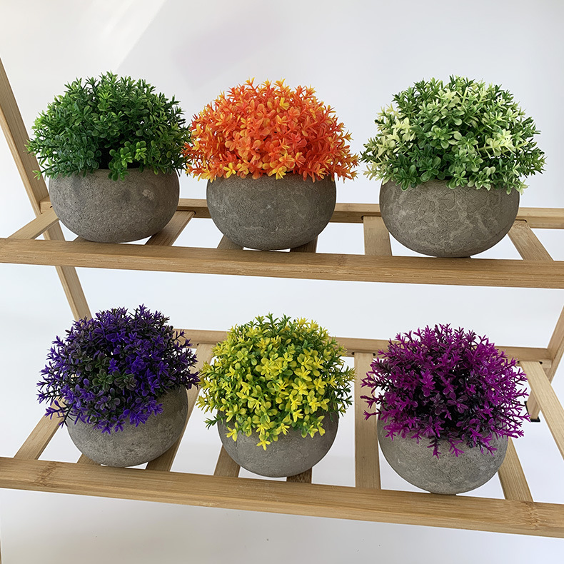 Amazon Explosions Combination Simulation Potted Plant Nordic Style Home Desktop Decoration Green Plant Mini Simulation Plant Bonsai