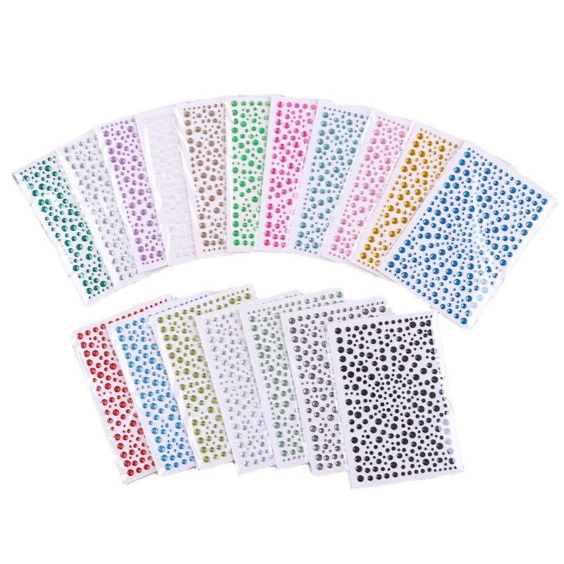 Starry Crystal Diamond stickers face stickers decoration kindergarten dance makeup eyebrow stickers self-adhesive rhinestone eye makeup makeup stickers