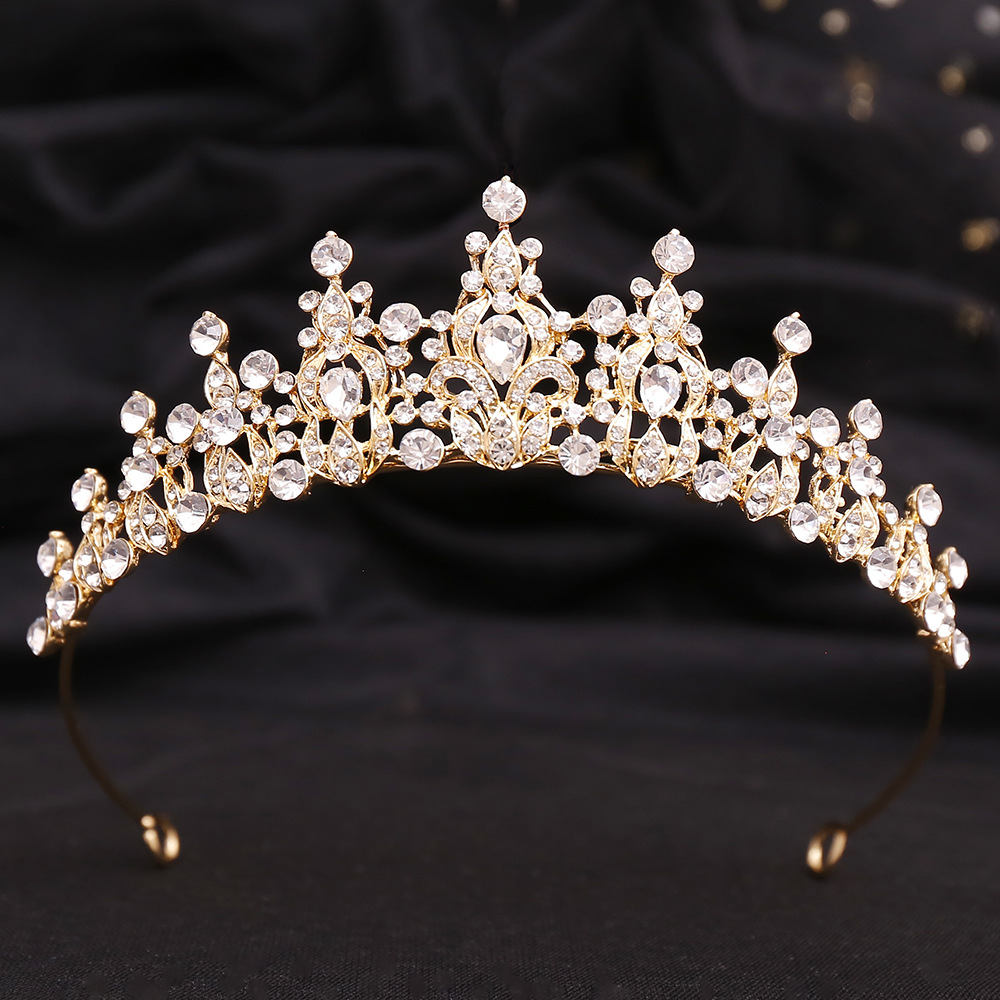 H1418 cross-border bridal dress wedding dress small crown headdress colorful horse eye simple Korean party birthday crown