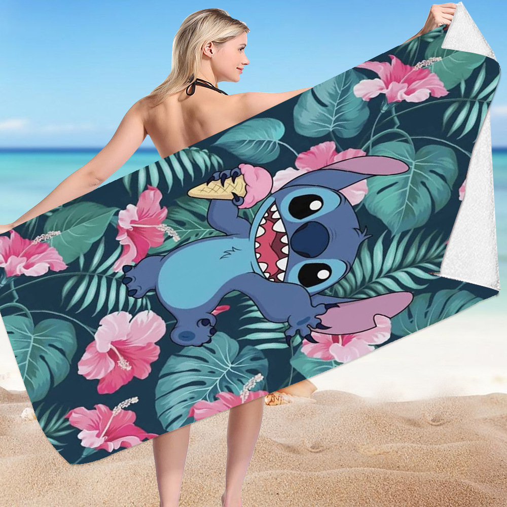 Cross-border Stetzai Animation Beach Towel Microfiber Double-sided Fleece Beach Towel Bath Towel Variety Square Towel Beach Towel