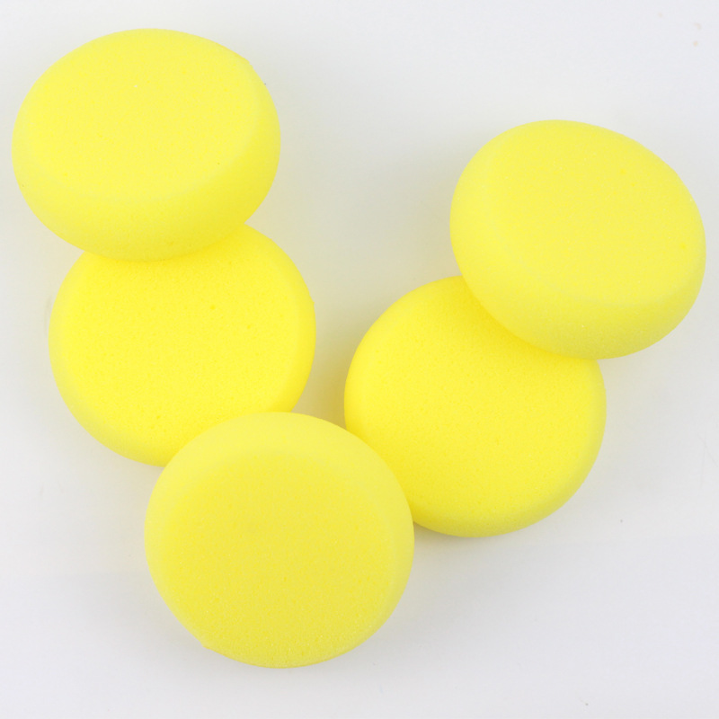 Factory direct round waxing sponge car washing polishing plated crystal cotton car beauty manual polishing round sponge
