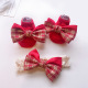 Plaid Patchwork Bow Combination