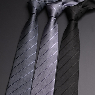 New 8CM black gray tie groom wedding tie diagonal stripe suit accessories hand tie wholesale in stock