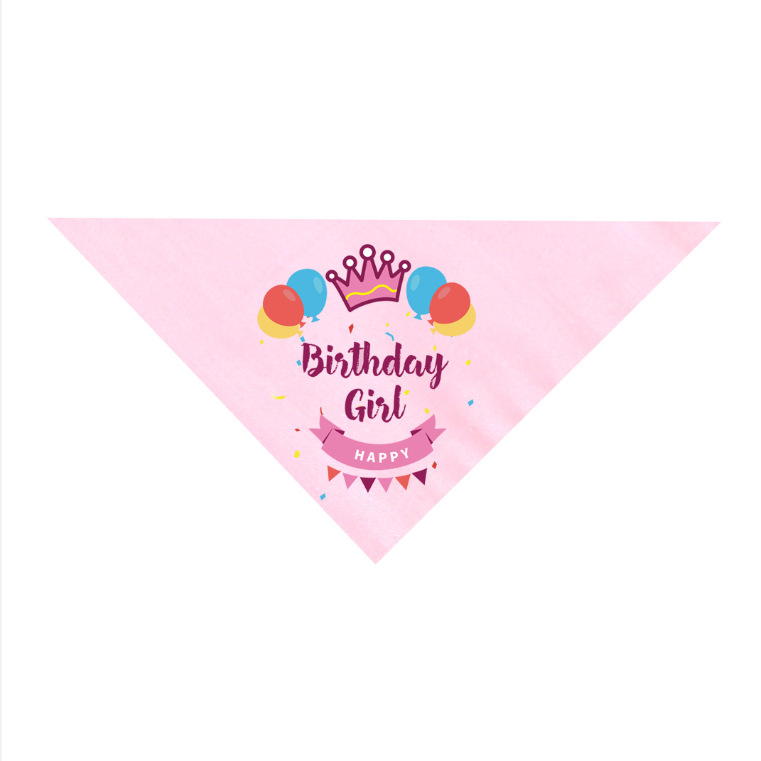 Cross-border pet birthday saliva towel dog cat pet cute triangle towel accessories scarf jewelry bib wholesale
