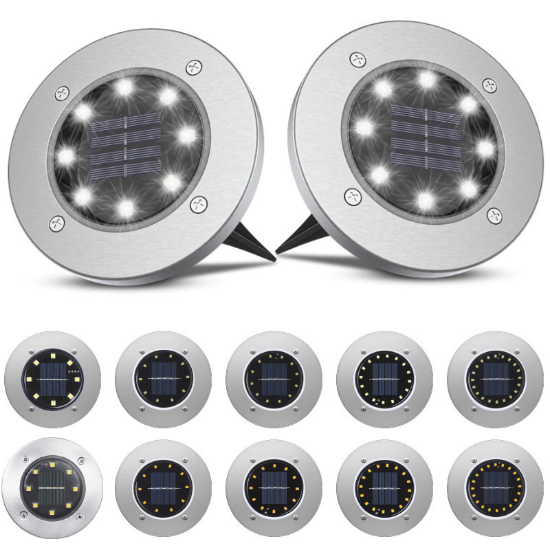 Solar Lights Outdoor LED Lawn Insert Lights Underground Lights Decorative Garden Villa Courtyard Waterproof Buried Combination