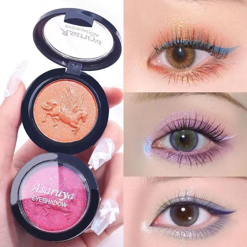 Monochrome eye-catching Noble Pegasus eye shadow colorful pearlescent brightening fine flash children's dance makeup show repair eye shadow plate