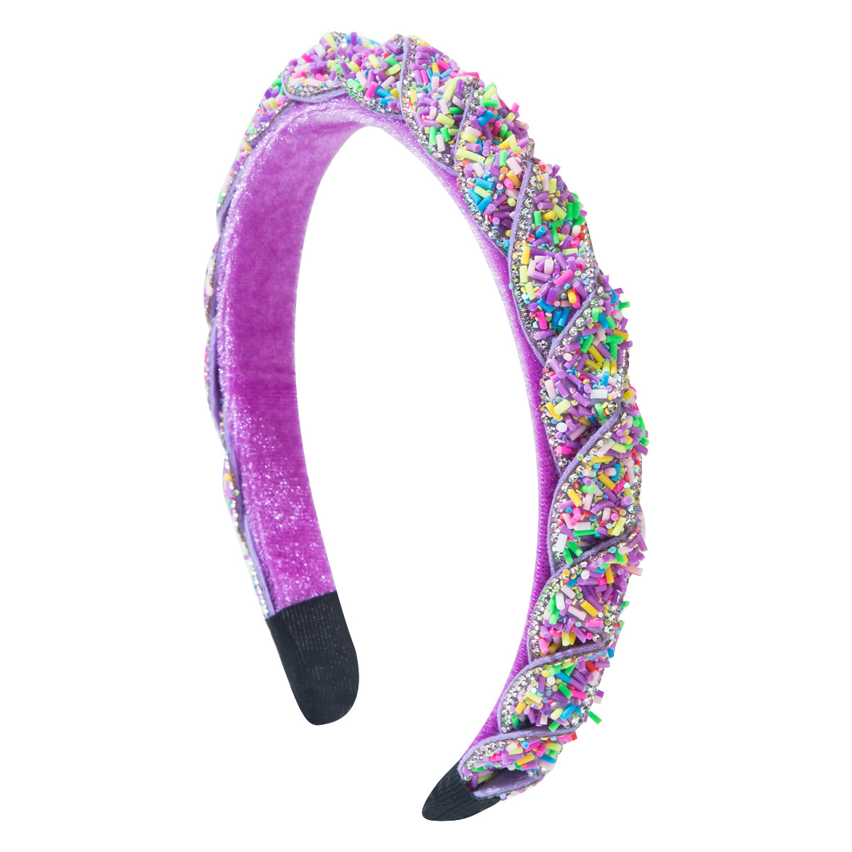 European and American New Baroque Hair Hoop Sweet Candy Color Cute Woven Headband High Cranial Top Beautiful All-match Hair Accessories for Women