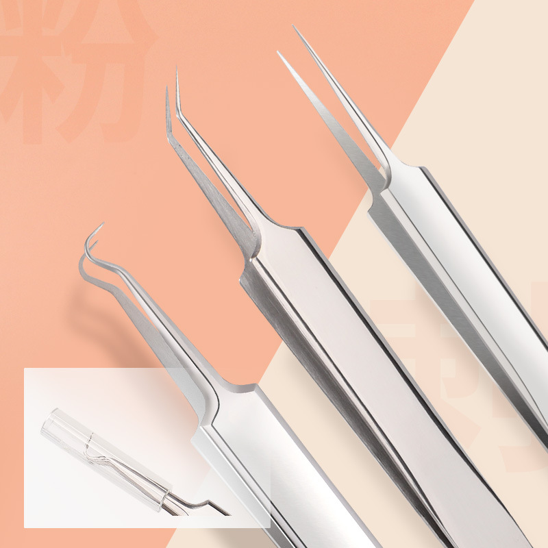 Rafael stainless steel blackhead acne clip acne squeeze acne needle elbow straight mouth acne cells beauty LS-18763